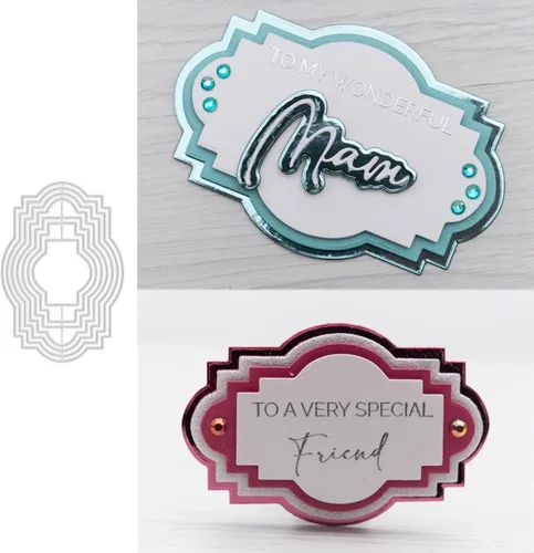 Miniatura 29 de Troqueles para álbumes de recortes, marco de capas de corte de metal para hacer tarjetas, plantilla de perforación de manualidades de papel, 8