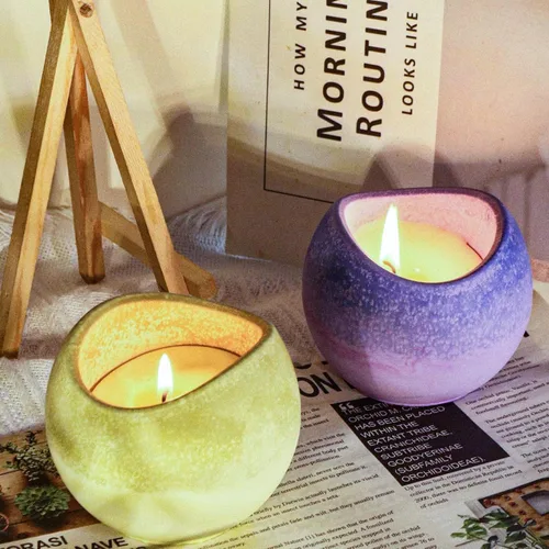 Miniatura 4 de Moldes de silicona curvos para velas, recipientes en forma de huevo, moldes de cemento de resina, moldes de cemento de hormigón, recipientes de vela