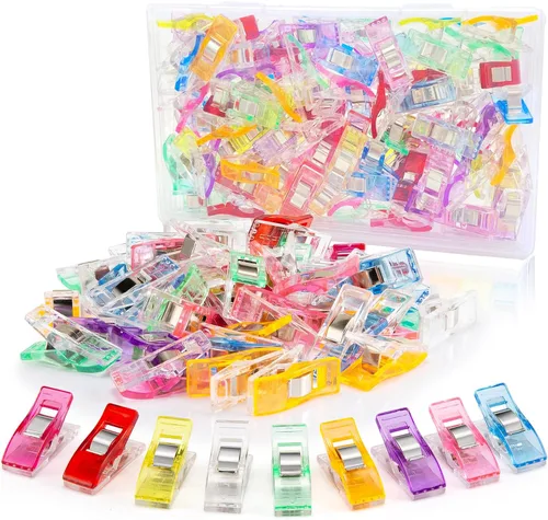 Miniatura 8 de 500 Piezas Clips Multiusos para Acolchado Clips de Costura Premium para Tela y Acolchado, Clips de Plástico para Manualidades, Clips de Edredón 500