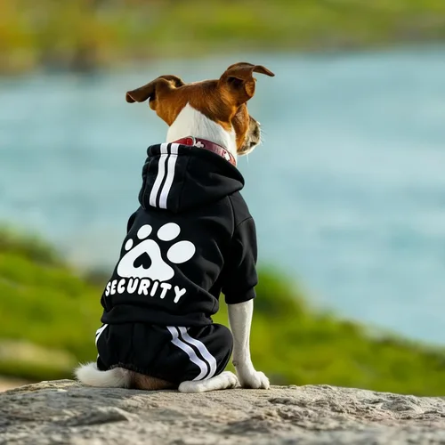 Miniatura 4 de Sudadera de seguridad con capucha para perros de 4 patas - Mono con sudadera - Sudaderas - Ropa suave y cálida para perros - Suéter con capucha
