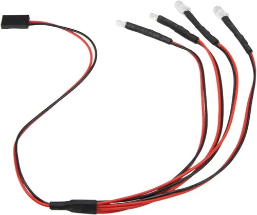 Miniatura 3 de Kit de 4 luces LED Rock para Axial SCX24 1/24 RC Crawler Car Upgrade Parts, blanco y rojo luz trasera sistema de iluminación con control remoto