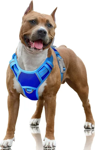 Miniatura 96 de BARKBAY Arnés para Perro Sin Tirones Talla Grande Arnés Reflectante para Perro con Clip Frontal y Asa de Control Fácil para Caminar Entrenar Correr