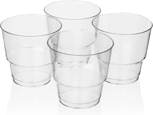 Miniatura 5 de Vasos pequeños de fiesta de 5 onzas, paquete de 96 unidades, plástico duro transparente, resistente, grado alimenticio para cócteles y bebidas