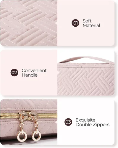Miniatura 7 de BAGSMART Estuche organizador de joyería, de viaje para collar, aretes, anillos, brazalete