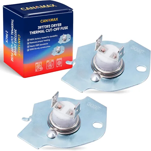 Canamax - Kit de corte térmico para secadora 3977393, ajuste exacto para secadora de ropa Whirlpool Kenmore Maytag Roper – Reemplaza los números de