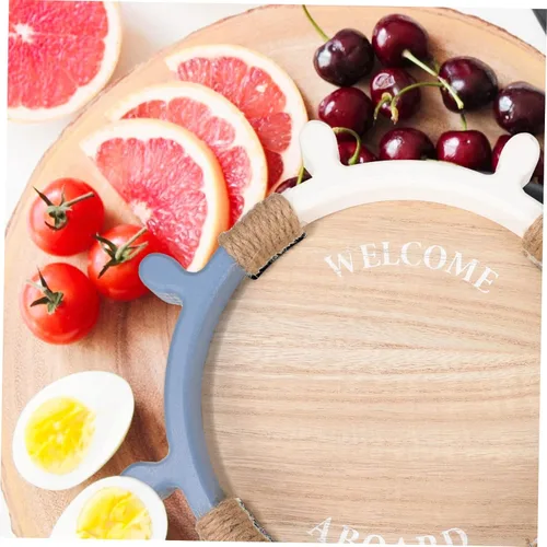 Miniatura 8 de OSALADI Bandeja de timón Bandeja de taza de agua, bandeja para servir frutas, bandeja decorativa, bandeja para el hogar, bandeja de té de comida