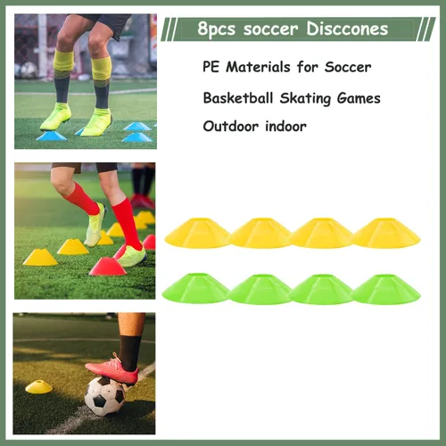 Miniatura 5 de Equipo de bastones de entrenamiento de agilidad, equipo de entrenamiento de fútbol, escalera de velocidad de 20 pies, 6 postes de agilidad, 8 conos