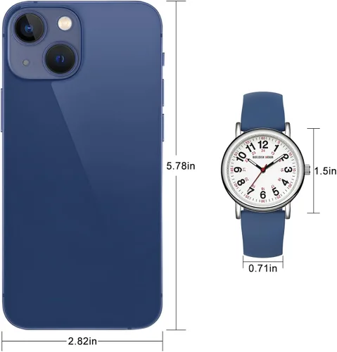 Miniatura 4 de GOLDEN HOUR Reloj de enfermera impermeable para profesionales médicos estudiantes mujeres y hombres varios colores esfera luminouse de fácil lectura