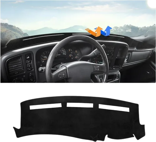 Miniatura 29 de Autorder - Tapete para salpicadero para 2007-2013 Chevy Chevrolet Silverado/GMC Sierra con dos guanteras, accesorios, cubierta de salpicadero