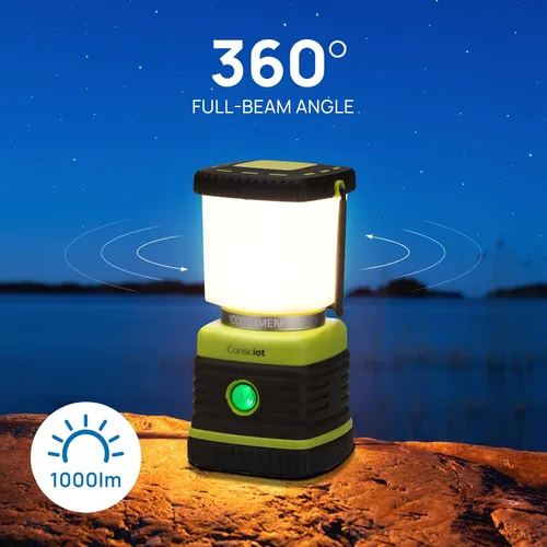 Miniatura 6 de Energizer Linternas LED recargables enchufables, luz de emergencia para el hogar (paquete de 3) + linterna LED de campamento, 1000 lm, 4 modos