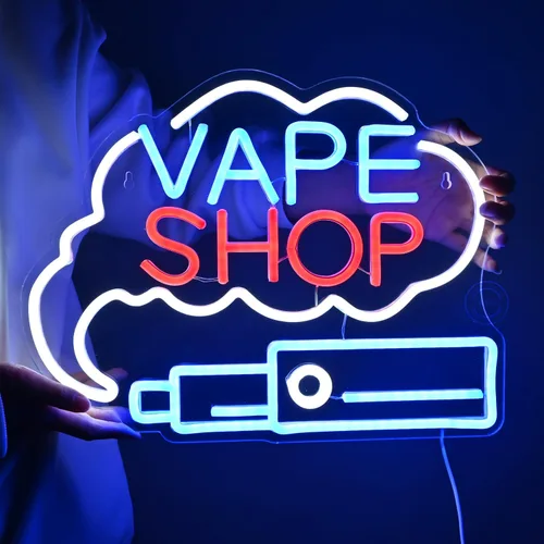 Britrio VAPE Shop Letrero de neón para pared, decoración de humo, ventana de negocios, hogar, bar, oficina, dormitorio, cocina, cueva de hombre,