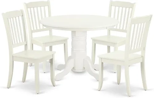 Miniatura 9 de East West Furniture SHDA3-BLK-C - Juego de mesa de comedor de 3 piezas para espacios pequeños que contiene una mesa de cocina redonda con pedestal