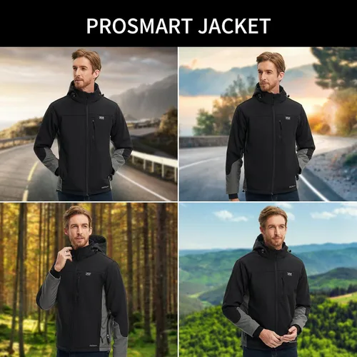 Miniatura 5 de PROSmart 12V Men's Heated Jacket - Waterproof Electric Heating Coat Battery Operated Jackets for Men with