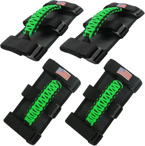 Miniatura 17 de para Accesorios Jeep Wrangler Asas de Agarre de Barra Enrollable de Agarre y Empuñadura con Borde Compatible con Jeep Wrangler YJ TJ JK JKU JL JLU