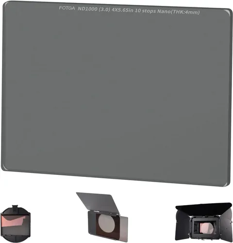 Foto4easy ND1000 (3.0) - Filtro ND de 4 x 5.65 pulgadas de grosor, cuadrado de vidrio óptico de densidad neutra para caja mate de 4 x 5.65 pulgadas