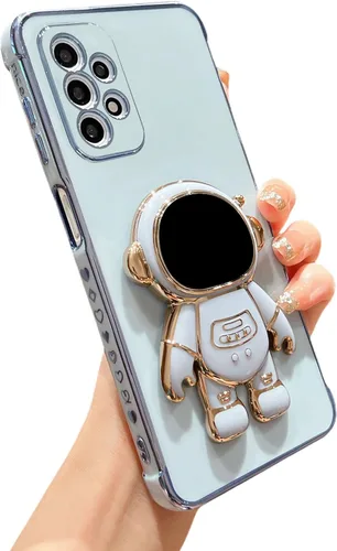 Miniatura 8 de phylla Funda de teléfono para Samsung Galaxy S22 Ultra de 6.8 pulgadas, funda de teléfono con soporte de astronauta chapado de lujo con bonito
