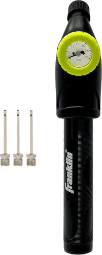 Franklin Sports Ball Pump + Pressure Gauge with Needle - Perfect Pump Hand Pump for Sports Balls - Air Inflation Pump for Soccer, Basketballs +