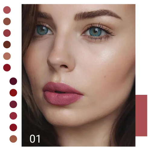 Miniatura 2 de evpct 1 Pieza Lápiz Labial Líquido Mate Malva Brillo Labial Conjunto Brillante para Mujeres Negras 24 Horas Rosa Lápiz Labial Sedoso Terciopelo