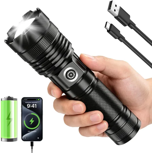 Miniatura 11 de CREE XML T6 3000 lúmenes táctico linterna LED, 5 modos, impermeable 4-Negro
