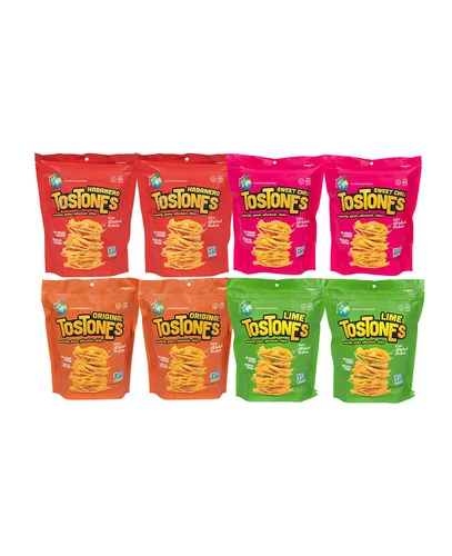 Miniatura 11 de TOSTONES, plátanos verdes, bolsa resellable, chips crujientes, plátanos, aceite de palma y sal, 3.53 onzas por unidad, 3.53 onzas por unidad, sabor