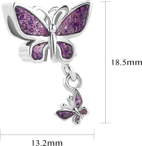Miniatura 4 de Chili Jewelry Cuentas brillantes de mariposa compatibles con pulseras Pandora