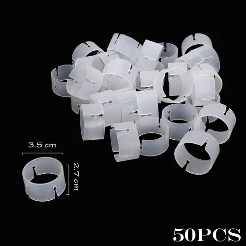 Miniatura 9 de AKOAK Conector de hebilla de anillo de arco de globos de plástico blanco 50 – Arco de globos de bricolaje para decoración de cumpleaños – 50