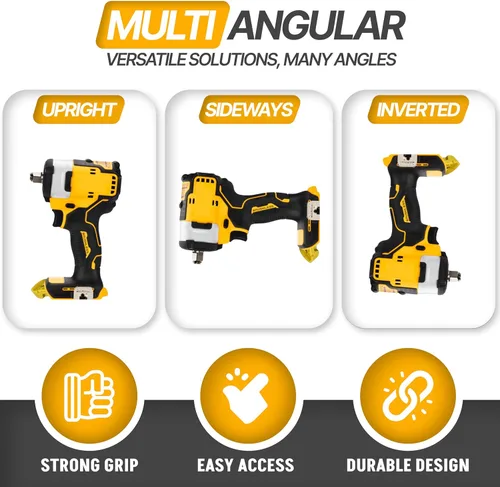 Miniatura 4 de PERCH Paquete de 6 soportes de pared para herramientas inalámbricas DeWalt de 20 V/60 V, soporte de pared para taladro DeWalt con 12 tornillos