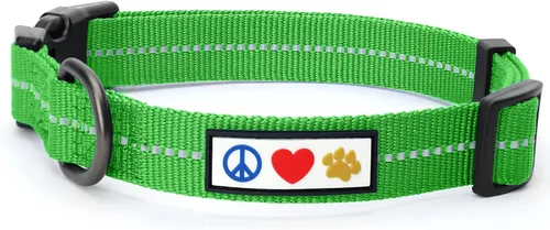 Miniatura 28 de Pawtitas - Collar reflectante para perro - Nombre y número de teléfono personalizados, ajustable para perros pequeños y cachorros - Morado Púrpura