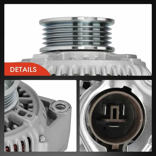 Miniatura 8 de A-Premium Alternador compatible con Toyota Camry 1992-1993, Celica 1992, 2.2L, 12V 80A polea de 5 ranuras en el sentido de las agujas del reloj