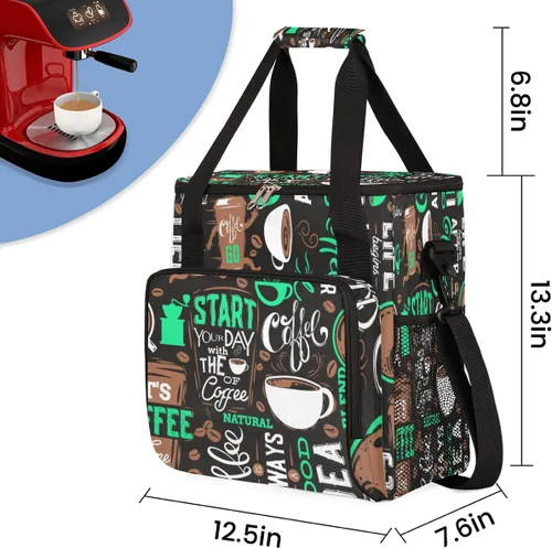 Miniatura 2 de Turquesa comienza tu día con la bolsa de transporte para cafetera, bolsa de almacenamiento de viaje para cafetera, bolsa de almacenamiento de viaje