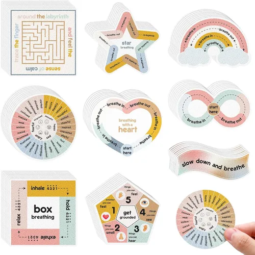 Miniatura 11 de Libima 72 Piezas de Calcomanías Sensoriales para la Ansiedad, Calcomanías Texturizadas, Calcomanías para Jugar, Calcomanías de Atención Plena