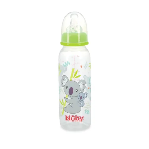 Miniatura 5 de Nuby Botella tintada de cuello estándar, 8 onzas, 1 paquete de 1 botella, los colores/patrones pueden variar