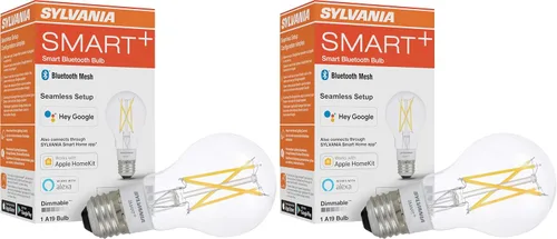 Miniatura 9 de Sylvania Smart+ Bluetooth - Bombilla LED A19 de filamento transparente, color blanco suave, compatible con Alexa, Apple HomeKit y Google Assistant