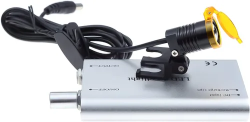 Miniatura 7 de NSKI Tipo de inserción de lámpara de faro LED de 3 W/tipo clip con filtro para lupa binocular plateada (tipo de inserción)