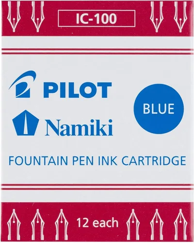 Miniatura 6 de PILOT Metropolitan Collection - Pluma estilográfica, barril negro, diseño clásico, punta media, con 12 cartuchos de tinta negros y 12 azules