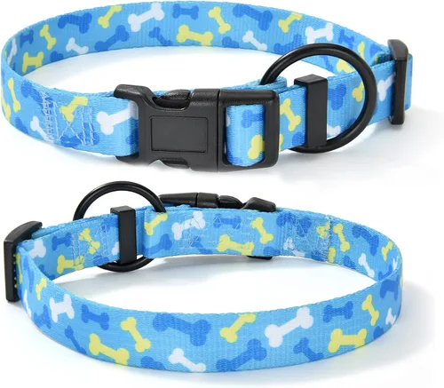 Miniatura 28 de Mile High Life Collar de nailon para cachorros con bonitos patrones, ligero, collar para niña y niño para perros pequeños, medianos y grandes