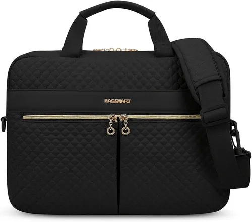 BAGSMART - Bolsa para laptop, maletín de 15.6/17.3 pulgadas para mujer, funda grande para laptop, bolsa de computadora, oficina, viajes, negocios,