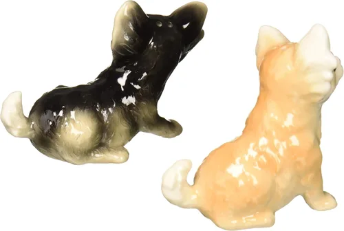 Miniatura 3 de Cosmos Gifts 20774 Juego de salero y pimentero de porcelana fina Chihuahua, 3-1/2" L