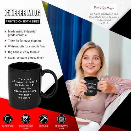 Miniatura 2 de Funny Guy Mugs - Taza de 11 onzas, Negro