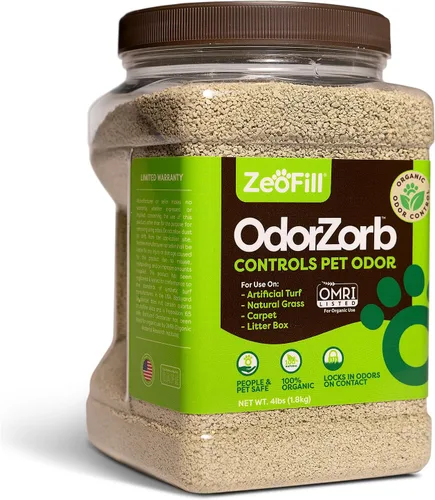 ZeoFill Eliminador de olores de orina de perro para patios y césped artificial, absorbe y neutraliza los olores de mascotas en césped, césped y