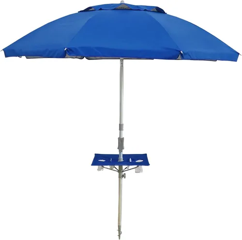 Miniatura 25 de Sombrilla de playa al aire libre de 6.5 pies con anclaje de arena, inclinación y protección solar UV50+, ligera y portátil, perfecta para playa
