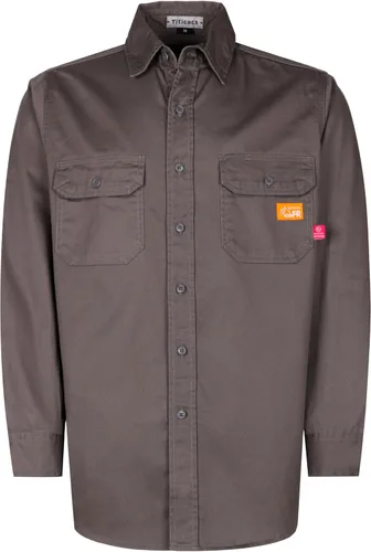 Miniatura 7 de Camisa de trabajo resistente al fuego Titicaca FR Camisa resistente al fuego para hombres de algodón 7.5oz camisa de soldadura Gris