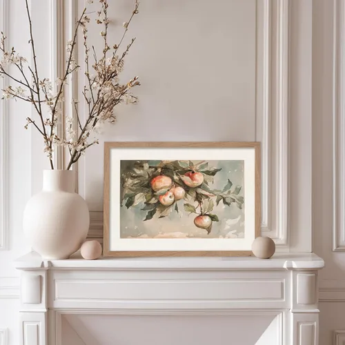 Miniatura 5 de Poster Master Póster vintage de estudio de manzanas, impresión retro de frutas muertas - Arte de acuarela - Arte de frutas - Regalo para hombres