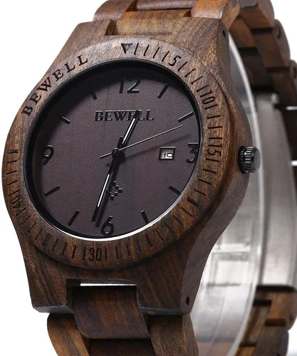Miniatura 3 de Bewell W086B - Reloj de pulsera analógico ligero de cuarzo hecho a mano