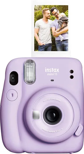 Fujifilm Cámara de película instantánea Instax Mini 11 con exposición automática y flash, lente Fujinon de 2.362 in con espejo selfie, visor óptico