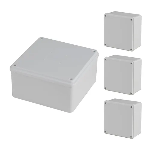 Miniatura 13 de Paquete de 6 cajas de 4" x 4" x 3" de plástico PVC a prueba de polvo e impermeables IP65, cajas de conexiones y conductos para proyectos, gabinete