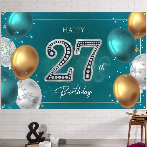 Miniatura 9 de HAMIGAR Fondo de pancarta de feliz cumpleaños número 10 de 6 x 4 pies, decoraciones de cumpleaños de 10 años, suministros de fiesta para niñas
