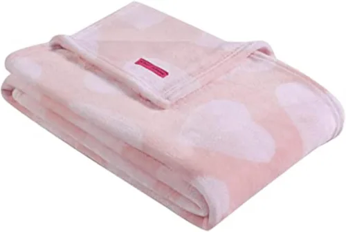 Miniatura 2 de Betsey Johnson - Manta para sofá o cama, manta súper suave y extragrande de aspecto audazmente mullido (corazón punteado rosa, 50" x 70")
