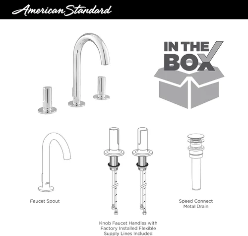 Miniatura 6 de American Standard 7105821.002 Studio S - Grifo de baño con pomos, cromo pulido