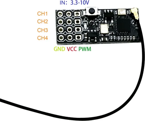 Miniatura 4 de FS2A 4CH AFHDS 2A Receptor Compatible Salida PWM para Flysky I6 I6X I6S Transmisor